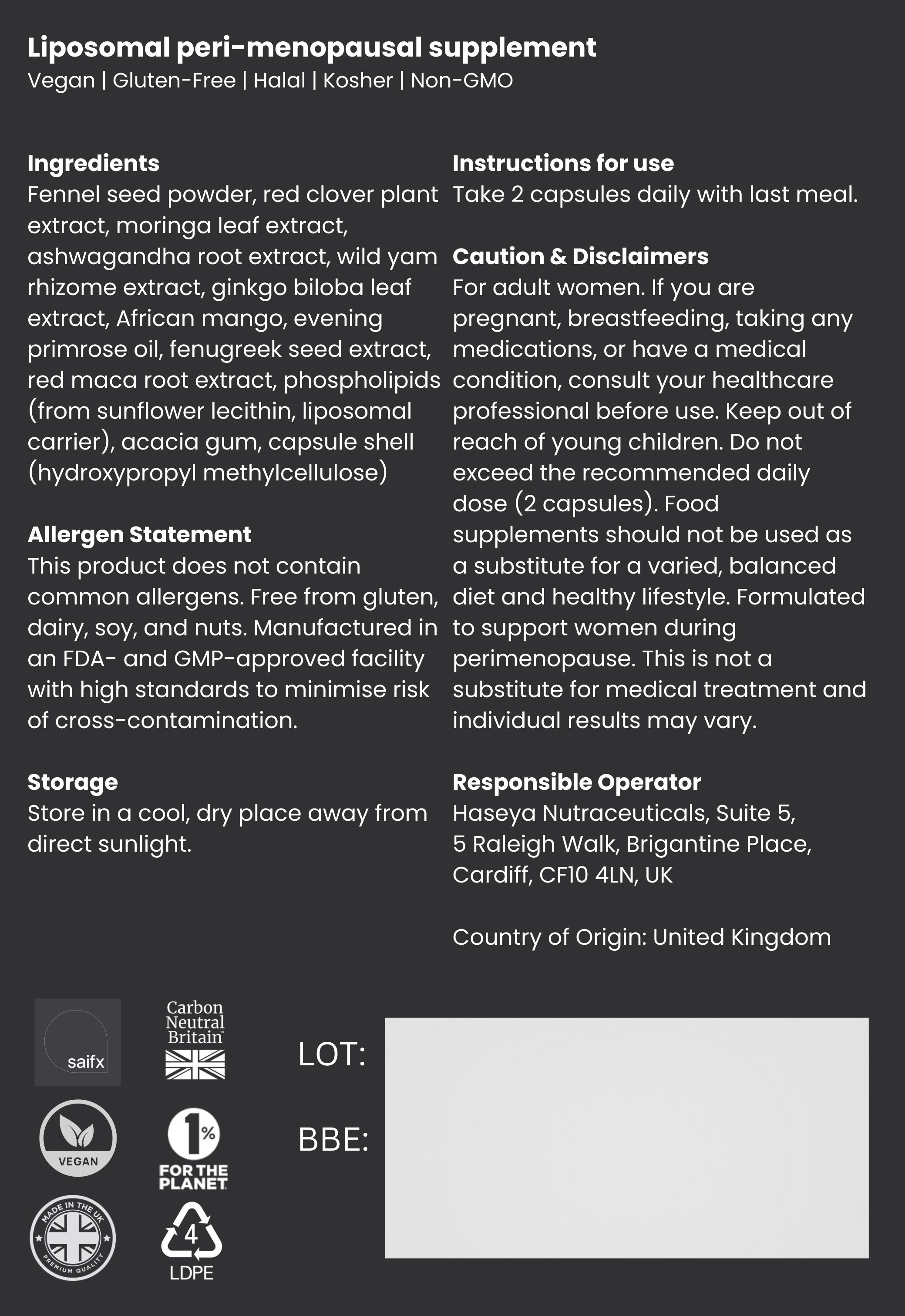 CHANGING WOMAN (30 Days Supply)